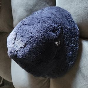 Fur Fuax Kangol Bucket, Blue, Medium